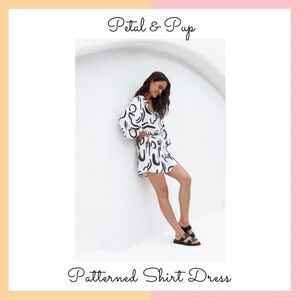 Petal & Pup Black and White Mini Dress